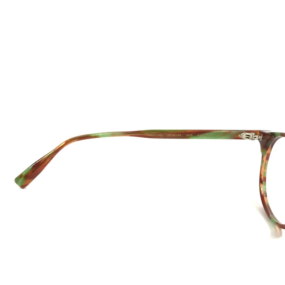 Gigi Studios Eyeglasses Frames BROOKS 64900/18 Brown Green Red Horn 48-19-145